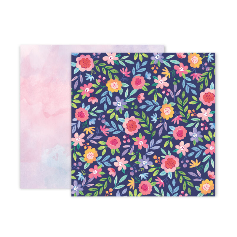 Pink Paislee - Paige Evans - Bloom Street 12x12 Paper - 2