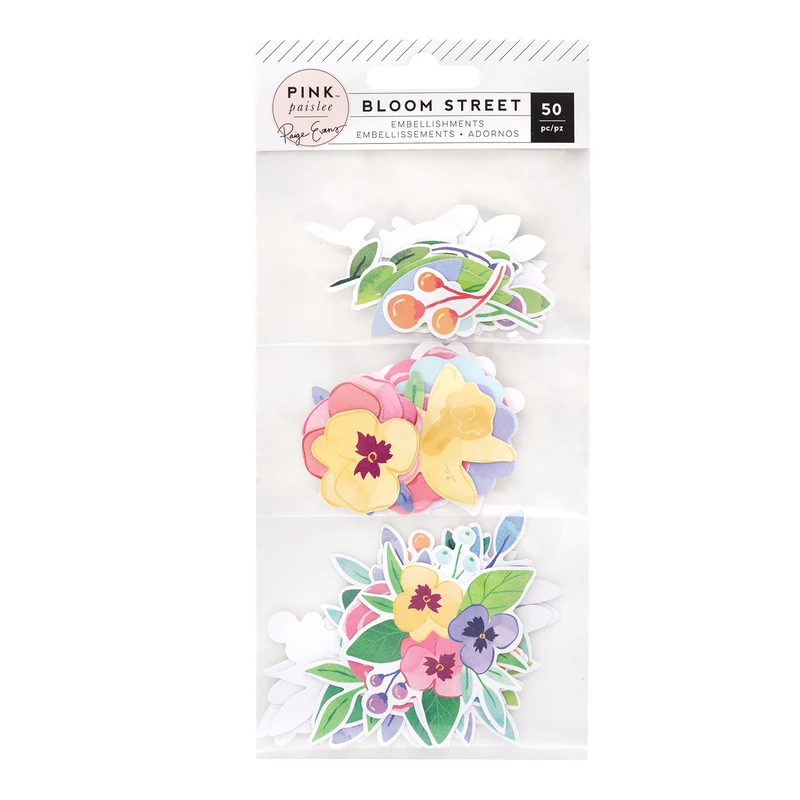Pink Paislee - Paige Evans - Bloom Street Mixed Floral - Die-cut (50 Piece)