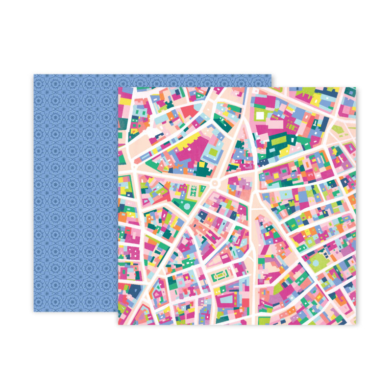 Pink Paislee - Paige Evans - Horizon 12x12 Patterned Paper - 5