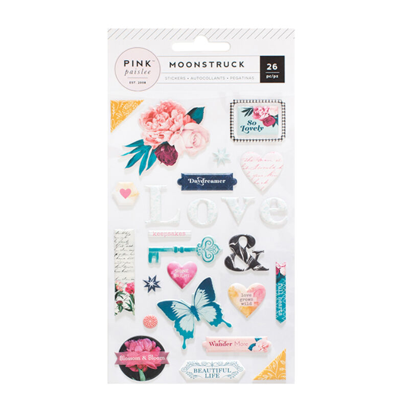 Pink Paislee - Moonstruck Puffy Stickers