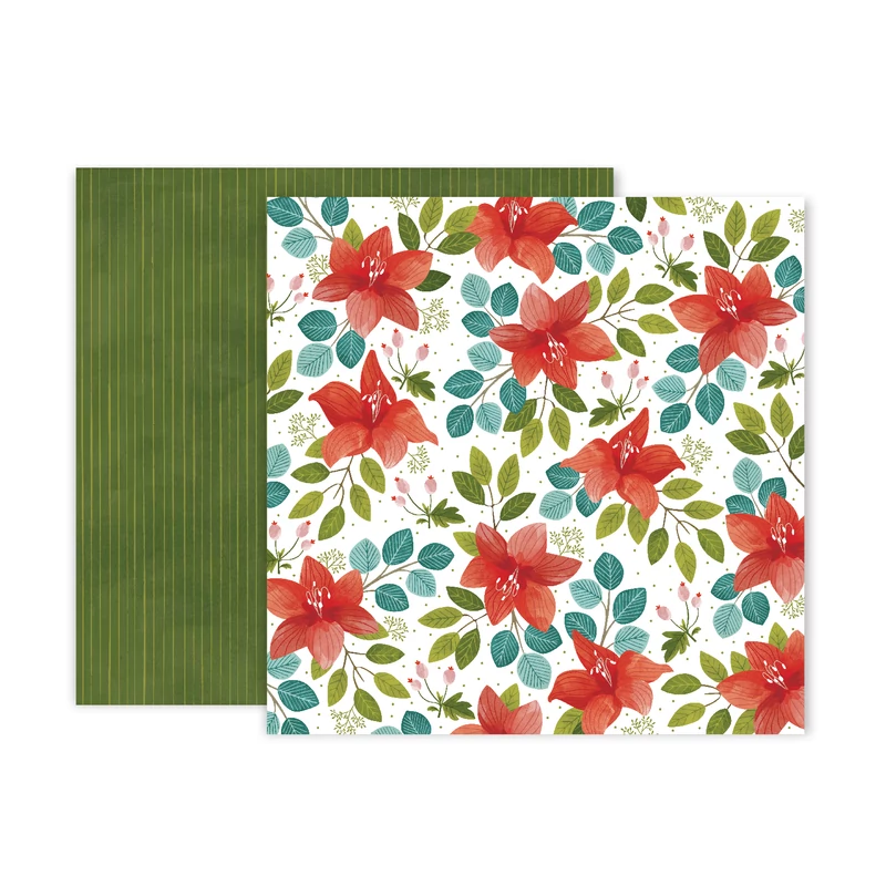 Pink Paislee - Together For Christmas 12x12 Patterned Paper - 3