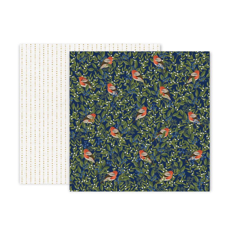 Pink Paislee - Together For Christmas 12x12 Patterned Paper - 7