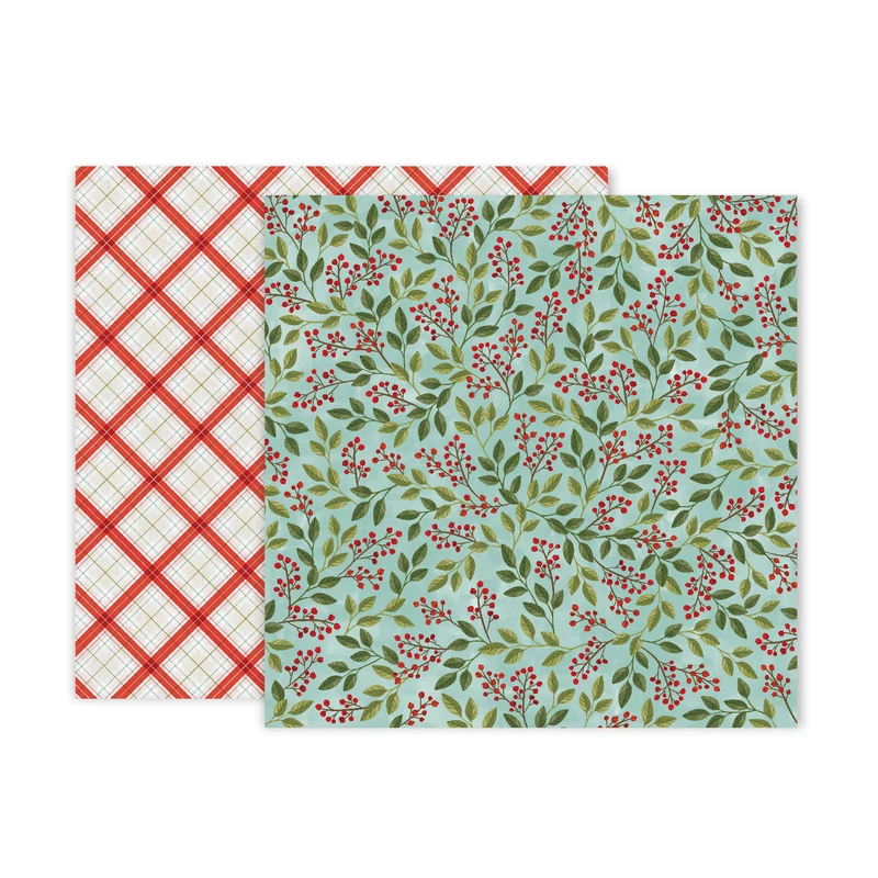 Pink Paislee - Together For Christmas 12x12 Patterned Paper - 9