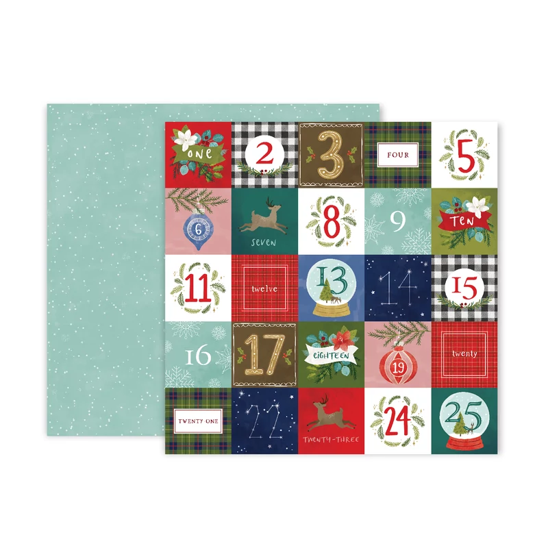 Pink Paislee - Together For Christmas 12x12 Patterned Paper - 12