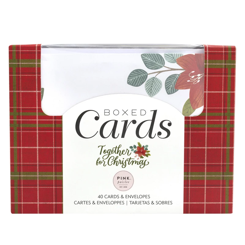 Pink Paislee - Together For Christmas Boxed Cards (80 Pieces)
