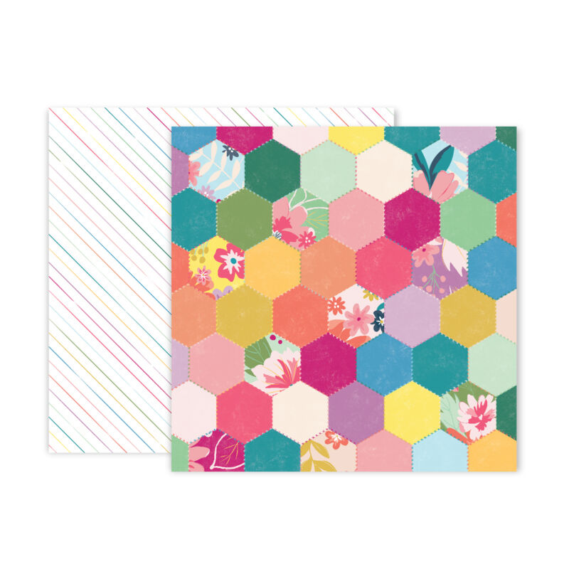 Pink Paislee - Paige Evans Whimsical 12x12 scrapbook papír 05