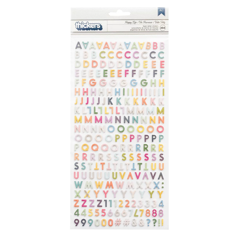 Pink Paislee - Paige Evans Whimsical Mini Foam Alphabet - Happy Life (494 Piece)