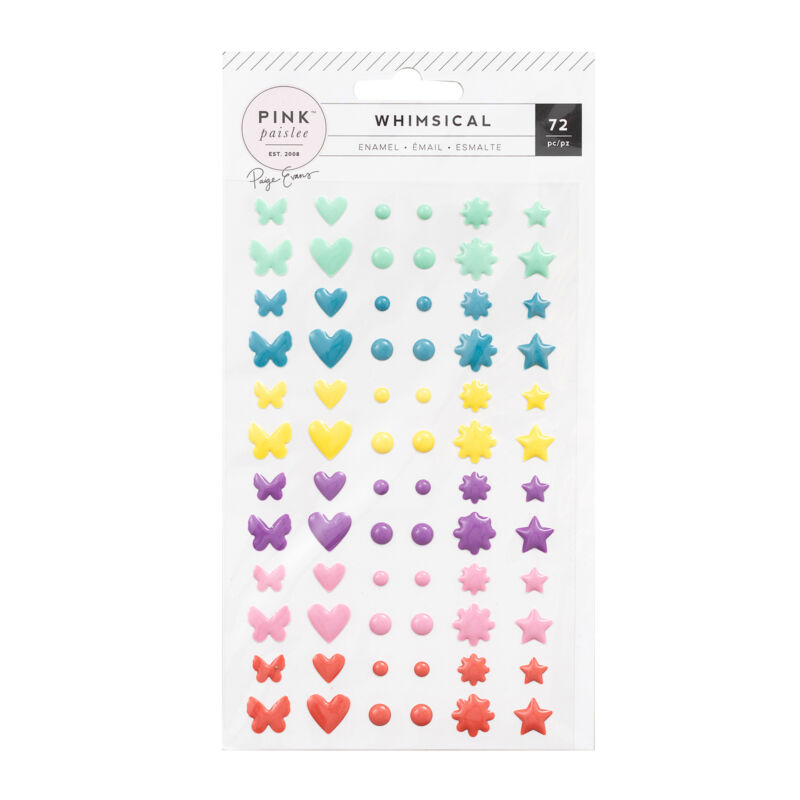 Pink Paislee - Paige Evans Whimsical Enamel Shapes (72 Piece)