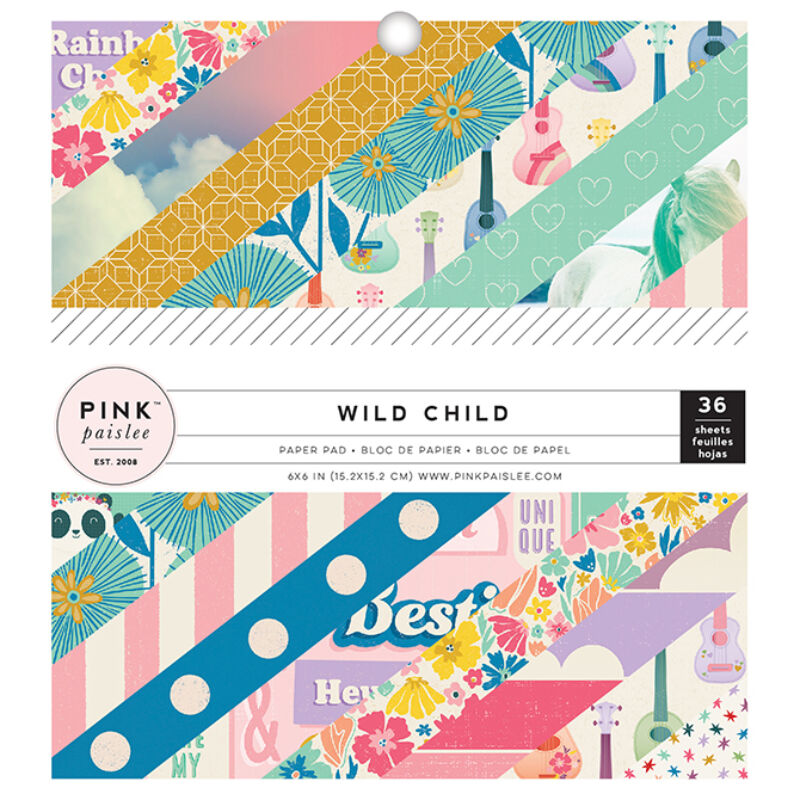 Pink Paislee - Wild Child 6x6 Paper Pad - Girl