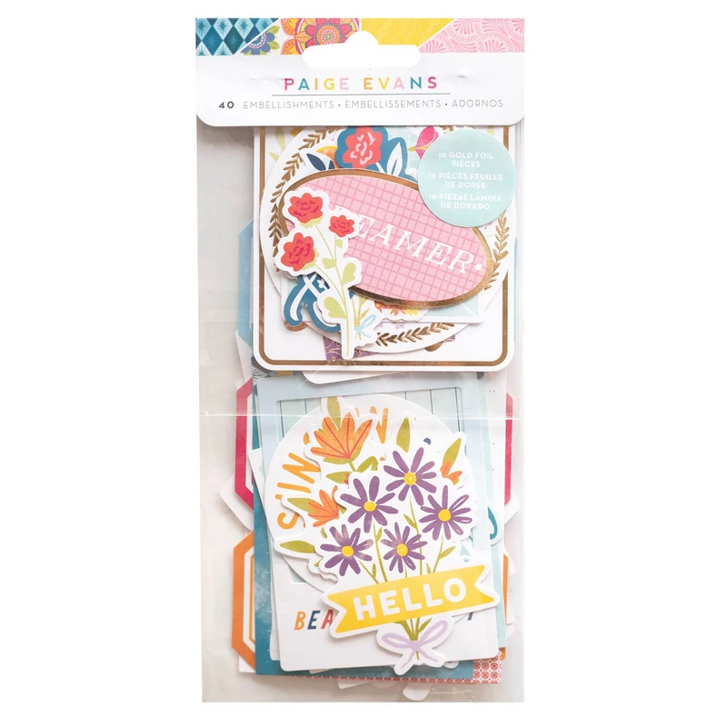 American Crafts - Paige Evans - Wonders Icons Ephemera (40 Piece)
