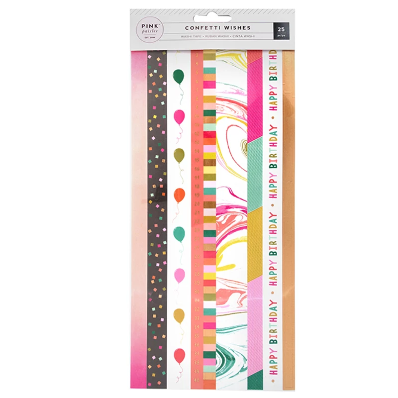 Pink Paislee - Confetti Wishes 6x12 Washi Book