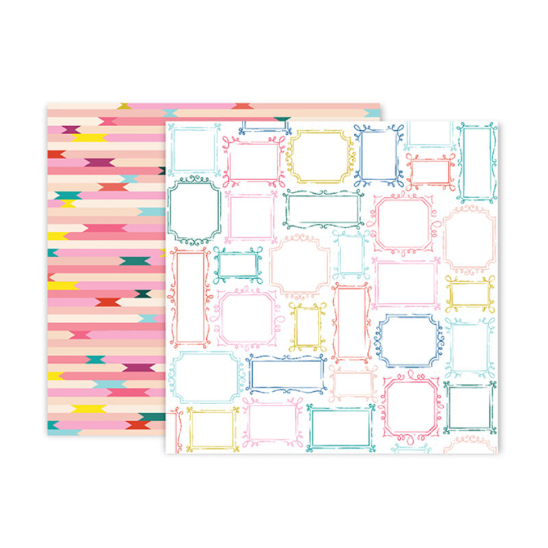 Pink Paislee - Paige Evans - Pick Me Up 12x12 Patterned Paper 19