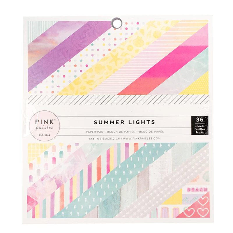 Pink Paislee - Summer Lights 6x6 papírtömb