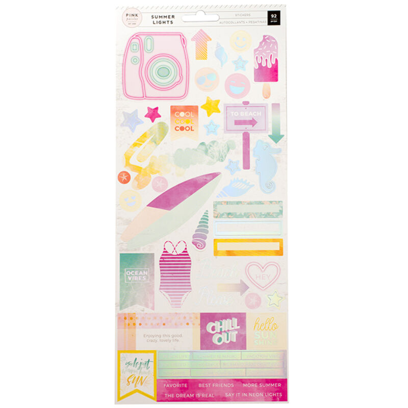 Pink Paislee - Summer Lights 6x12 Stickers
