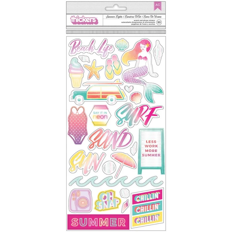 Pink Paislee - Summer Lights 6x12 Chipboard