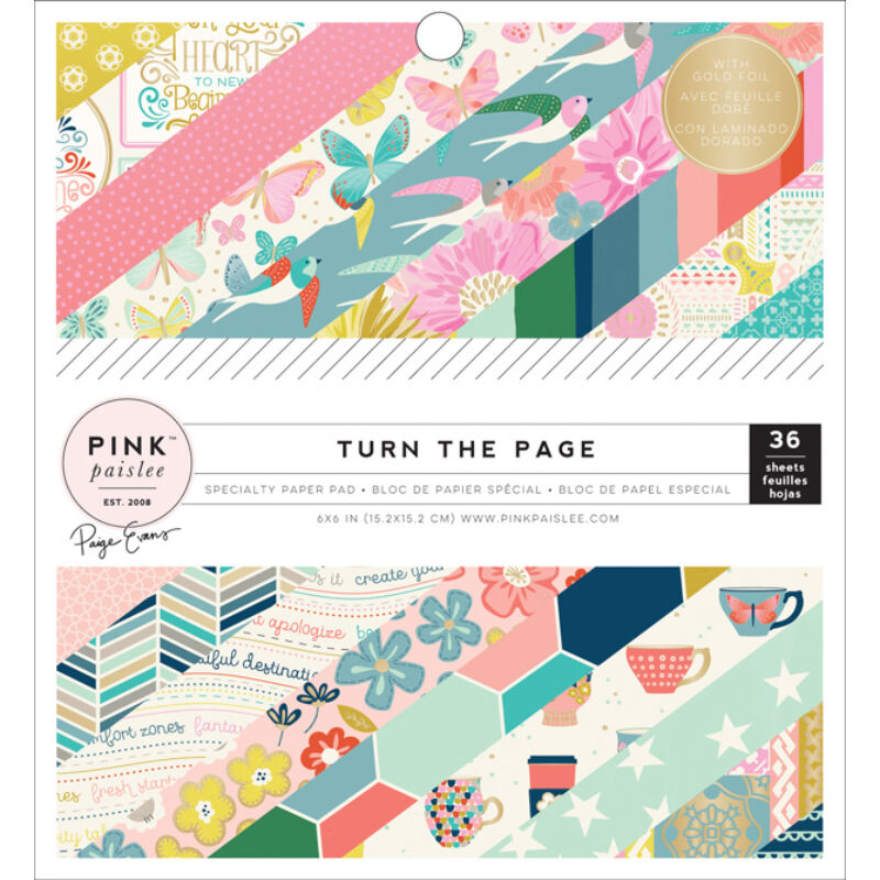 Pink Paislee - Paige Evans - Turn The Page 6x6 Paper Pad