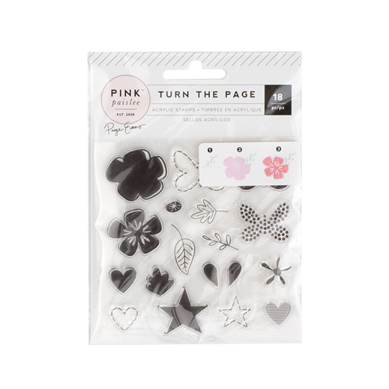 Pink Paislee - Paige Evans - Turn The Page Stamp Set