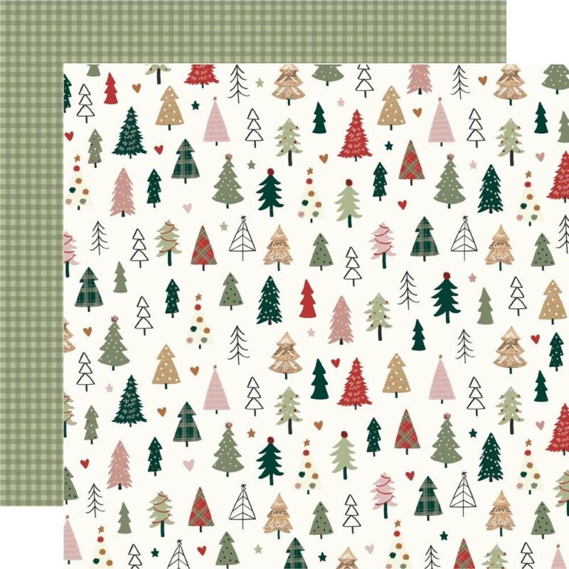 Simple Stories - Boho Christmas 12x12 papír - Holly Jolly Vibes