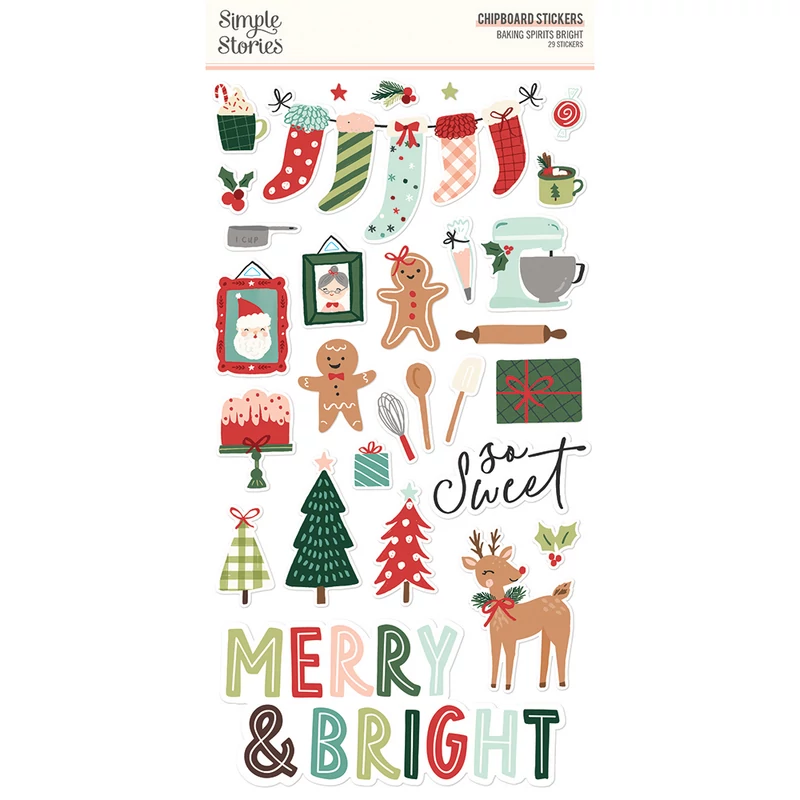 Simple Stories - Baking Spirits Bright 6x12 Chipboard