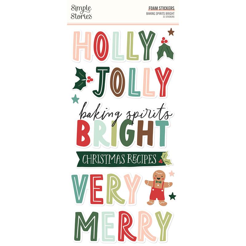 Simple Stories - Baking Spirits Bright Foam Stickers