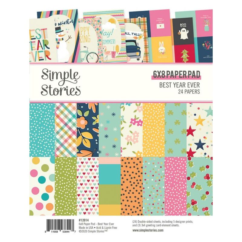 Simple Stories - Best Year Ever 6x8 Paper Pad (24 sheet)
