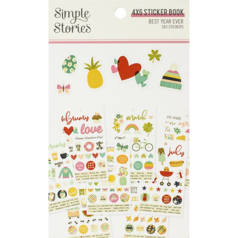 Simple Stories - Best Year Ever 4x6 Clear Stickers (12 Pieces)
