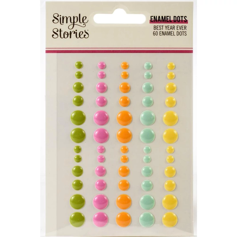 Simple Stories - Best Year Ever enamel pötty (60 db)