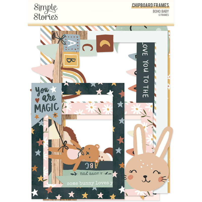 Simple Stories - Boho Baby Chipboard Frames
