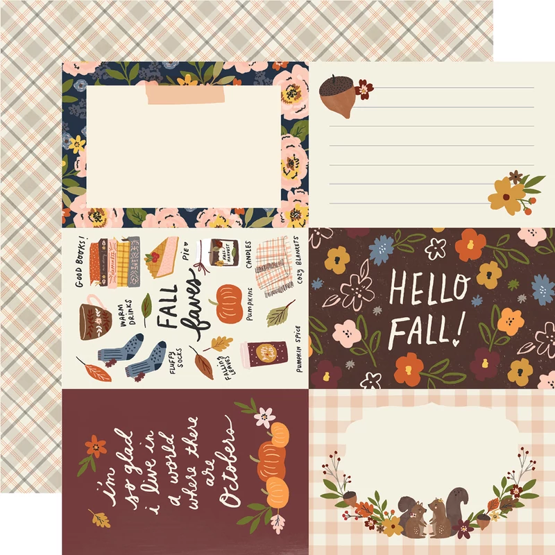 Simple Stories - Cozy Days 12x12 Paper - 4x6 Elements