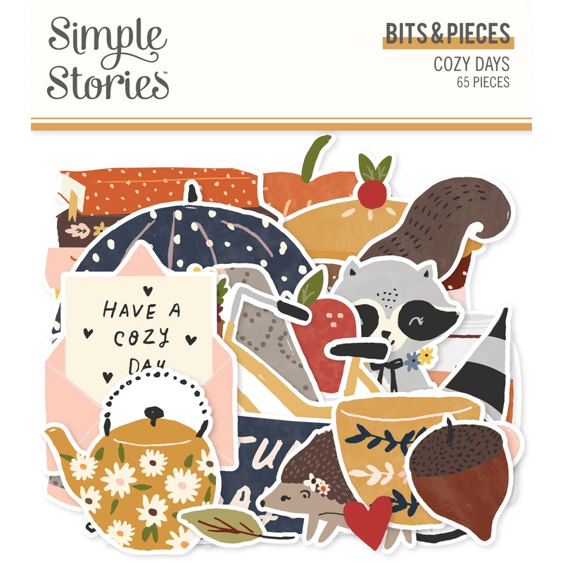 Simple Stories - Cozy Days Bits & Pieces (65 pieces)