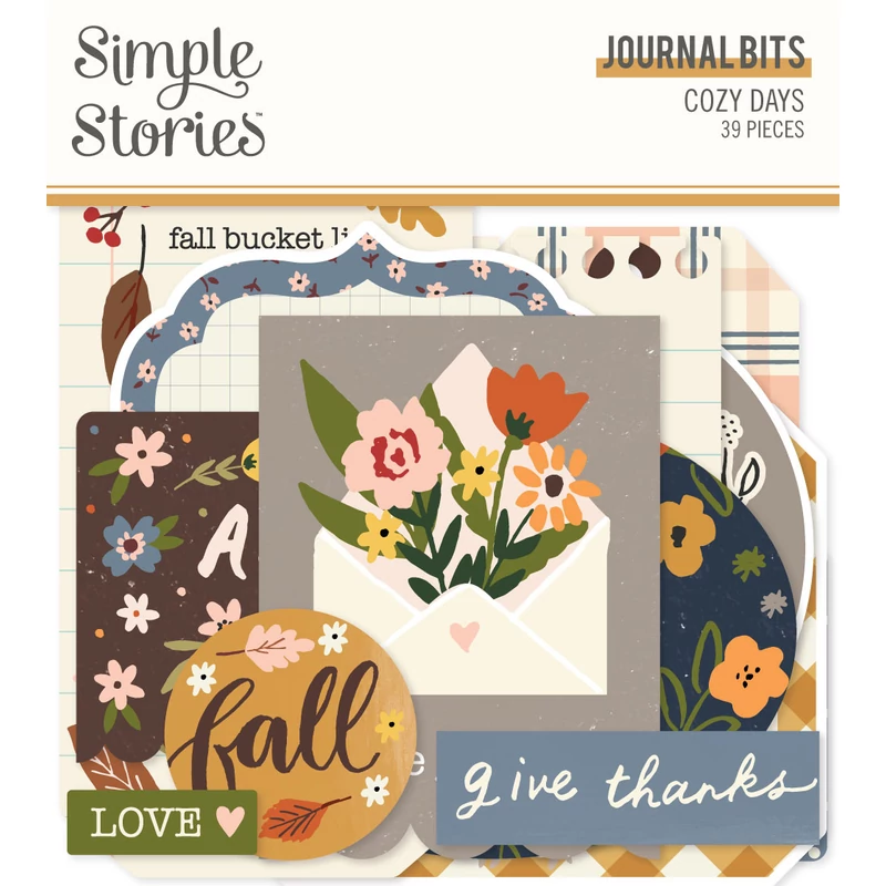 Simple Stories - Cozy Days Journal Bits(39 pieces)