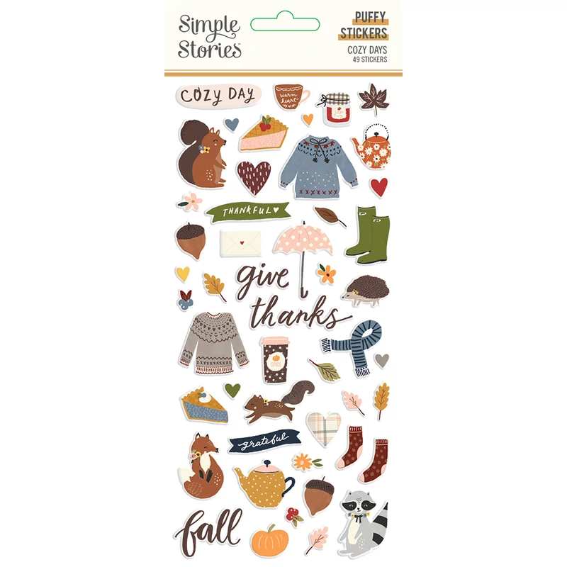 Simple Stories - Cozy Days Puffy Stickers (49 pieces)