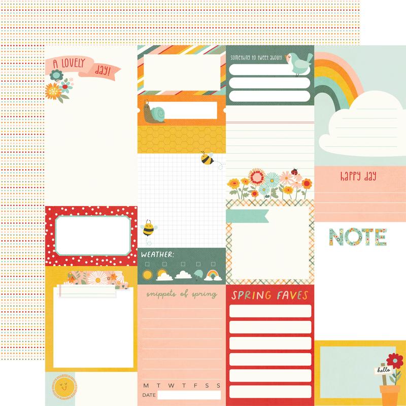 Simple Stories - Full Bloom 12x12 Paper - Journal Elements