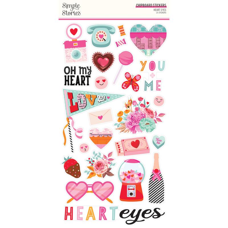 Simple Stories - Heart Eyes 6x12 Chipboard