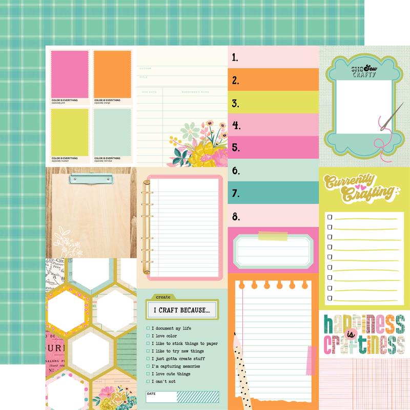 Simple Stories - Let's Get Crafty 12x12 scrapbook papír - Journal Elements