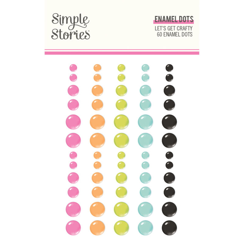 Simple Stories - Let's Get Crafty Enamel Dots