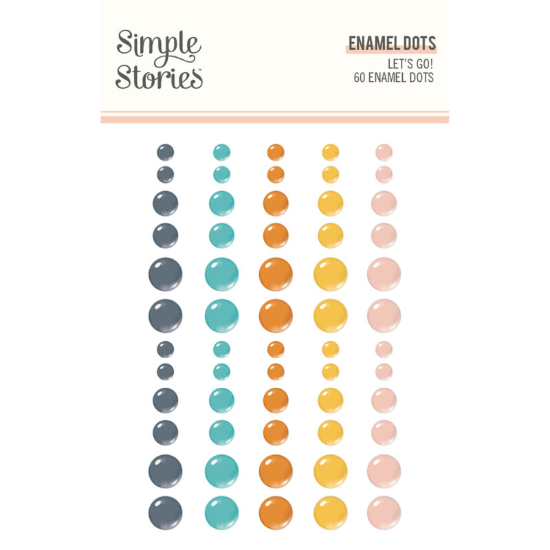 Simple Stories - Let's Go Enamel Dots