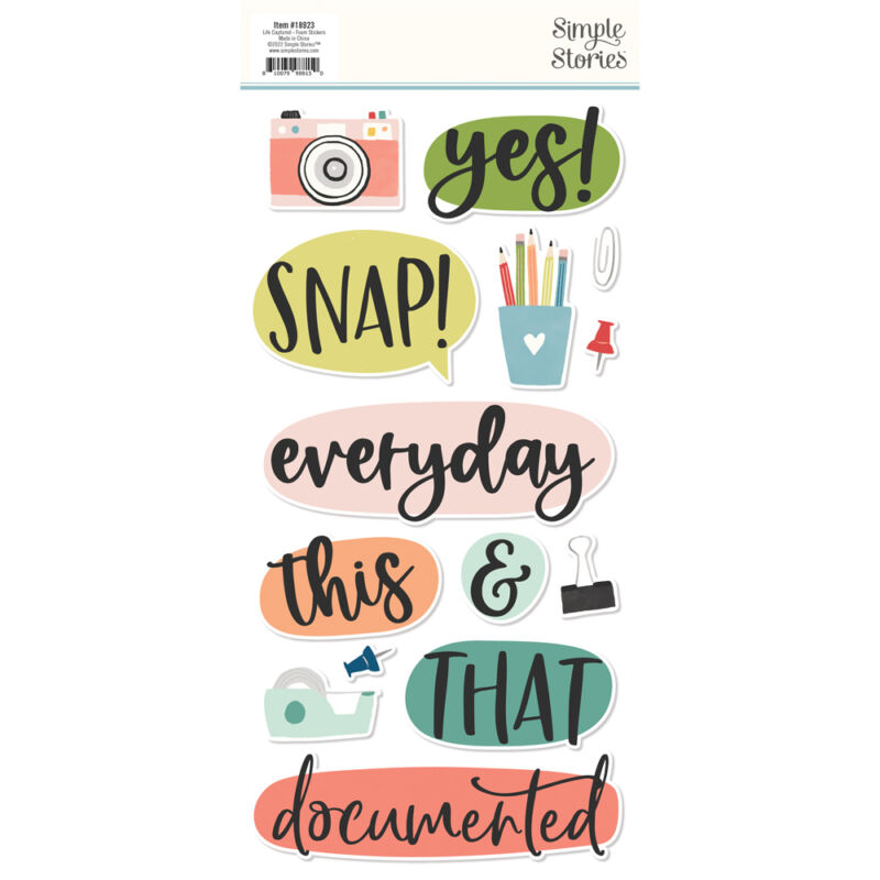 Simple Stories - Life Captured Foam Stickers