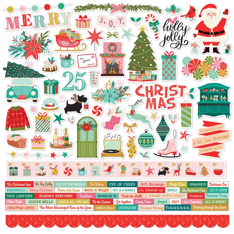 Simple Stories - Mix & A-Mingle 12x12 Cardstock Stickers