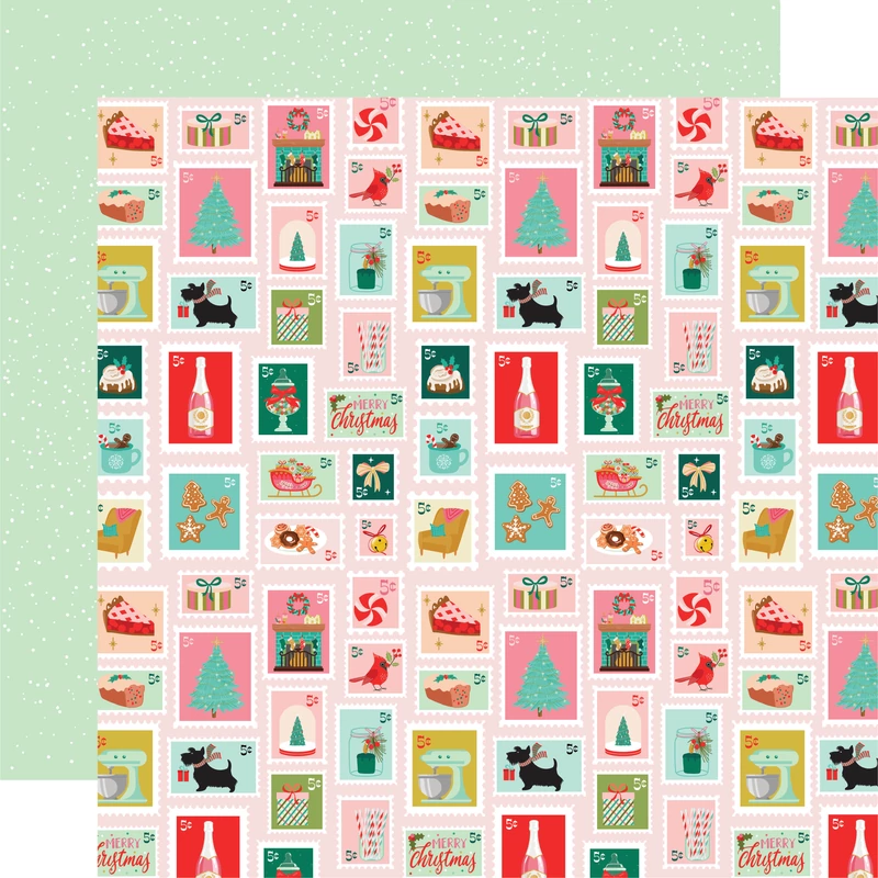 Simple Stories - Mix & A-Mingle 12x12 Paper - North Pole Express