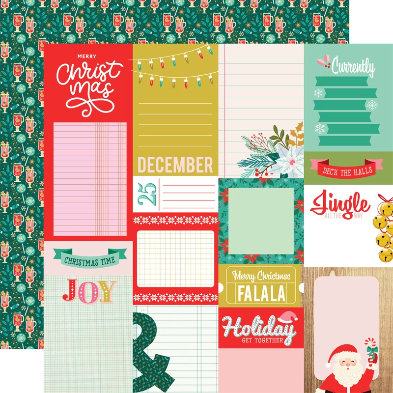 Simple Stories - Mix & A-Mingle 12x12 scrapbook papír - Journal Elements
