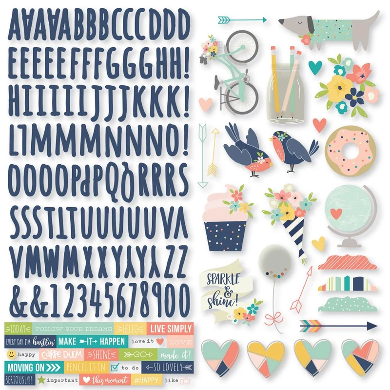 Simple Stories - Posh 12 x12 Stickers
