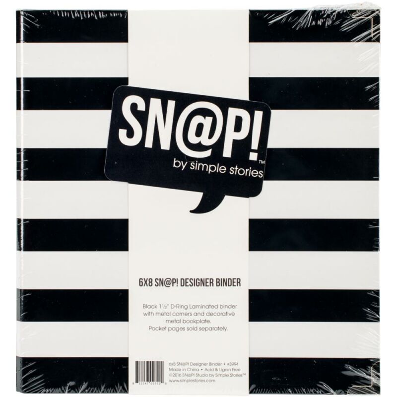 Simple Stories - SNAP 6 x 8 Designer Binder - Black