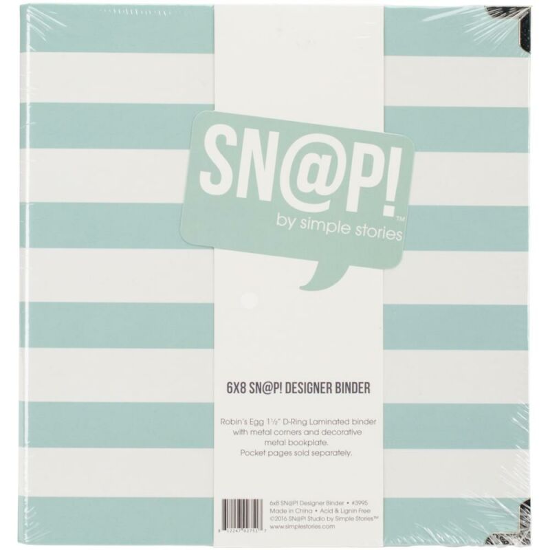 Simple Stories - SNAP 6 x 8 Designer Binder - Robin's Egg
