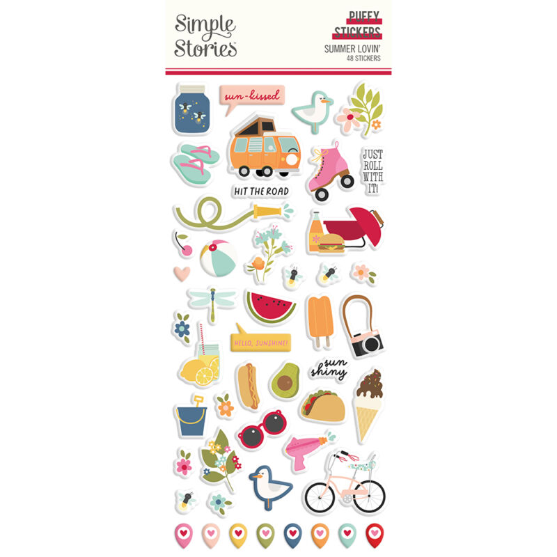 Simple Stories - Summer Lovin' Puffy Stickers