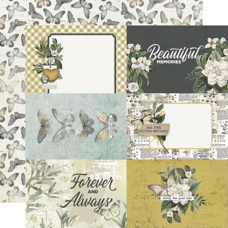 Simple Stories -  Weathered Garden 12x12 Paper - 4x6 Elements