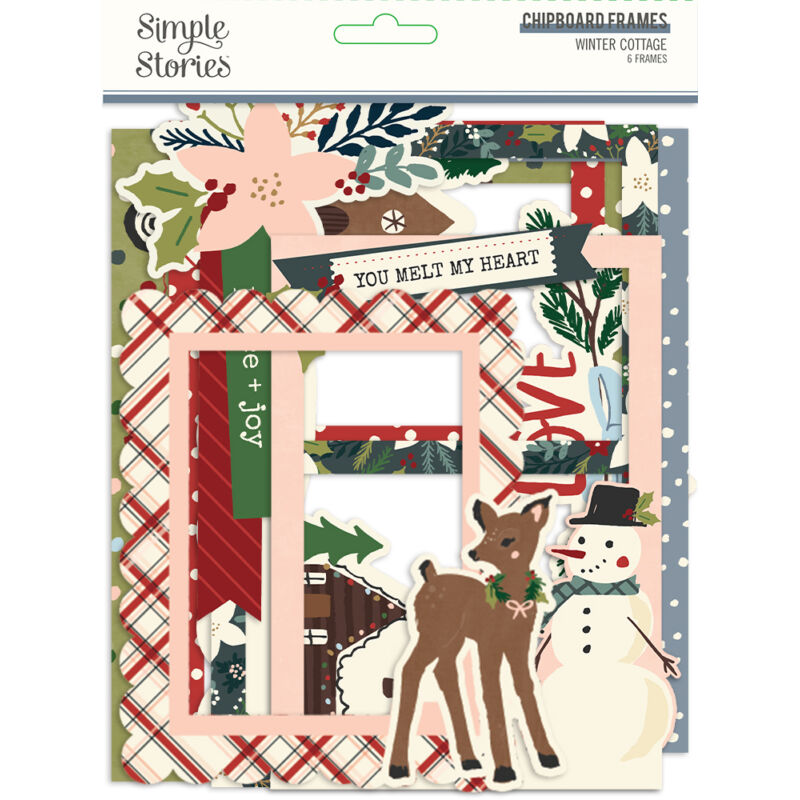 Simple Stories - Winter Cottage Chipboard Frames (6 pieces)