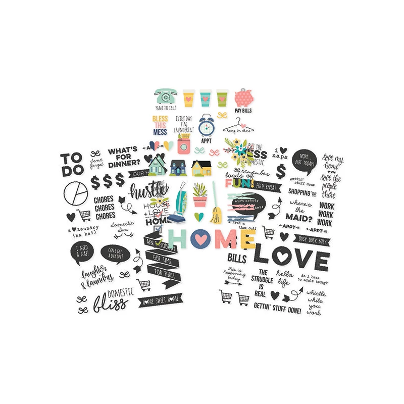Simple Stories - Domestic Bliss Clear Stickers