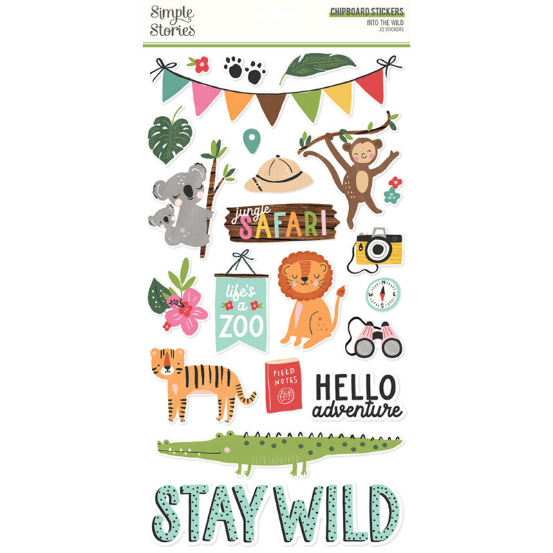 Simple Stories - Into the Wild 6x12 Chipboard