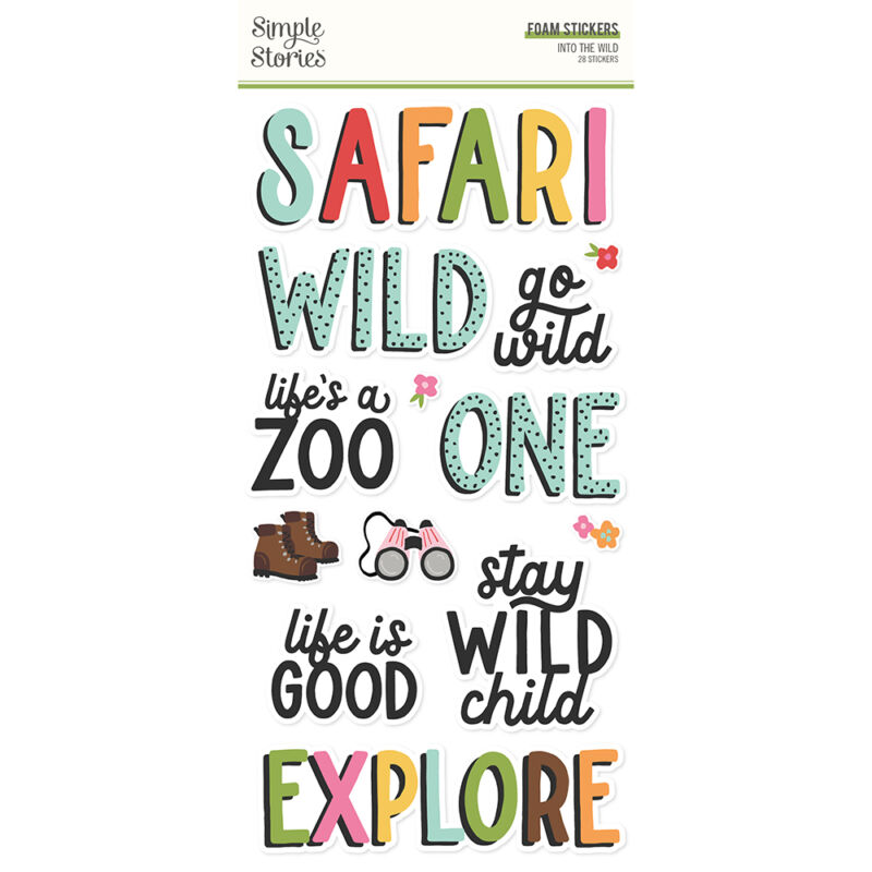 Simple Stories - Into the Wild Foam Stickers